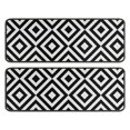 thumbnail image 1 of Kitchen Rugs Sets Of 2,Black White Checkerboard Checkered Pattern Anti Fatigue Kitchen Mat Rugs Non Slip Washable,Decorative Kitchen Floor Mats for Kitchen,Sink,Laundry,17"x47"+17"x47", 1 of 5