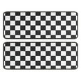 thumbnail image 1 of Kitchen Rugs Sets Of 2,Black and White Checkered Pattern Anti Fatigue Kitchen Mat Rugs Non Slip Washable,Decorative Kitchen Floor Mats for Kitchen,Sink,Laundry,17"x47"+17"x47", 1 of 5