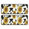 thumbnail image 1 of Kitchen Rugs Sets Of 2,Black White Cow Pattern Sunflower Anti Fatigue Kitchen Mat Rugs Non Slip Washable,Decorative Kitchen Floor Mats for Kitchen,Sink,Laundry,17"x47"+17"x47", 1 of 5