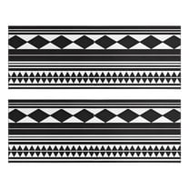 Kitchen Rugs Sets Of 2,Black White Ethnic Pattern Anti Fatigue Kitchen Mat Rugs Non Slip Washable,Decorative Kitchen Floor Mats for Kitchen,Sink,Laundry,17"X47"