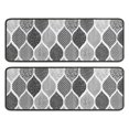 thumbnail image 1 of Kitchen Rugs Sets Of 2,Black and White Geometric Quatrefoil Pattern Anti Fatigue Kitchen Mat Rugs Non Slip Washable,Decorative Kitchen Floor Mats for Kitchen,Sink,Laundry,17"x47"+17"x47", 1 of 5