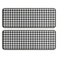 thumbnail image 1 of Kitchen Rugs Sets Of 2,Black White Gingham Checkered Pattern Anti Fatigue Kitchen Mat Rugs Non Slip Washable,Decorative Kitchen Floor Mats for Kitchen,Sink,Laundry,17"x47"+17"x47", 1 of 5
