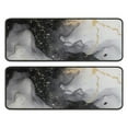 thumbnail image 1 of Kitchen Rugs Sets Of 2,Black White Gold Marble Pattern Anti Fatigue Kitchen Mat Rugs Non Slip Washable,Decorative Kitchen Floor Mats for Kitchen,Sink,Laundry,17"x47"+17"x47", 1 of 5