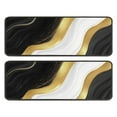 thumbnail image 1 of Kitchen Rugs Sets Of 2,Black White Gold Marble Pattern Anti Fatigue Kitchen Mat Rugs Non Slip Washable,Decorative Kitchen Floor Mats for Kitchen,Sink,Laundry,17"x47"+17"x47", 1 of 5