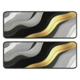 thumbnail image 1 of Kitchen Rugs Sets Of 2,Black White Gold Marble Pattern Anti Fatigue Kitchen Mat Rugs Non Slip Washable,Decorative Kitchen Floor Mats for Kitchen,Sink,Laundry,17"x47"+17"x47", 1 of 5