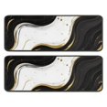 thumbnail image 1 of Kitchen Rugs Sets Of 2,Black White Gold Marble Pattern Anti Fatigue Kitchen Mat Rugs Non Slip Washable,Decorative Kitchen Floor Mats for Kitchen,Sink,Laundry,17"x47"+17"x47", 1 of 5