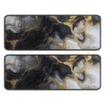 thumbnail image 1 of Kitchen Rugs Sets Of 2,Black White Gold Marble Pattern Anti Fatigue Kitchen Mat Rugs Non Slip Washable,Decorative Kitchen Floor Mats for Kitchen,Sink,Laundry,17"x47"+17"x47", 1 of 5