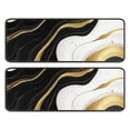 thumbnail image 1 of Kitchen Rugs Sets Of 2,Black White Gold Marble Pattern Anti Fatigue Kitchen Mat Rugs Non Slip Washable,Decorative Kitchen Floor Mats for Kitchen,Sink,Laundry,17"x47"+17"x47", 1 of 5