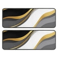 thumbnail image 1 of Kitchen Rugs Sets Of 2,Black White Gold Wave Marble Anti Fatigue Kitchen Mat Rugs Non Slip Washable,Decorative Kitchen Floor Mats for Kitchen,Sink,Laundry,17"x47"+17"x47", 1 of 5