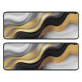 thumbnail image 1 of Kitchen Rugs Sets Of 2,Black White Gold Wave Marble Anti Fatigue Kitchen Mat Rugs Non Slip Washable,Decorative Kitchen Floor Mats for Kitchen,Sink,Laundry,17"x47"+17"x47", 1 of 5