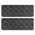 thumbnail image 1 of Kitchen Rugs Sets Of 2,Black White Halloween Skull Pattern Anti Fatigue Kitchen Mat Rugs Non Slip Washable,Decorative Kitchen Floor Mats for Kitchen,Sink,Laundry,17"x47"+17"x47", 1 of 5