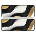 thumbnail image 1 of Kitchen Rugs Sets Of 2,Black White Marble Gold Wave Pattern Anti Fatigue Kitchen Mat Rugs Non Slip Washable,Decorative Kitchen Floor Mats for Kitchen,Sink,Laundry,17"x47"+17"x47", 1 of 5