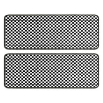 Kitchen Rugs Sets Of 2,Black and White Small Checkered Pattern Anti Fatigue Kitchen Mat Rugs Non Slip Washable,Decorative Kitchen Floor Mats for Kitchen,Sink,Laundry,17"x47" 17"x47"
