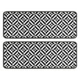 thumbnail image 1 of Kitchen Rugs Sets Of 2,Black White Triangle Checkered Pattern Anti Fatigue Kitchen Mat Rugs Non Slip Washable,Decorative Kitchen Floor Mats for Kitchen,Sink,Laundry,17"x47"+17"x47", 1 of 5