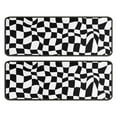 thumbnail image 1 of Kitchen Rugs Sets Of 2,Black and White Wavy Checkerboard Pattern Anti Fatigue Kitchen Mat Rugs Non Slip Washable,Decorative Kitchen Floor Mats for Kitchen,Sink,Laundry,17"x47"+17"x47", 1 of 5