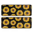 thumbnail image 1 of Kitchen Rugs Sets Of 2,Black Yellow Sunflower Pattern Anti Fatigue Kitchen Mat Rugs Non Slip Washable,Decorative Kitchen Floor Mats for Kitchen,Sink,Laundry,17"x47"+17"x47", 1 of 5