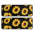 thumbnail image 1 of Kitchen Rugs Sets Of 2,Black Yellow Sunflower Pattern Anti Fatigue Kitchen Mat Rugs Non Slip Washable,Decorative Kitchen Floor Mats for Kitchen,Sink,Laundry,17"x47"+17"x47", 1 of 5