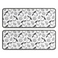 thumbnail image 1 of Kitchen Rugs Sets Of 2,BlackWhite Lemon Fruit Slices White Pattern Anti Fatigue Kitchen Mat Rugs Non Slip Washable,Decorative Kitchen Floor Mats for Kitchen,Sink,Laundry,17"x47"+17"x47", 1 of 5