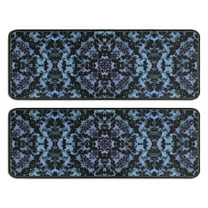 Kitchen Rugs Sets Of 2,Blue Abstract Pattern Anti Fatigue Kitchen Mat Rugs Non Slip Washable,Decorative Kitchen Floor Mats for Kitchen,Sink,Laundry,17"x47" 17"x47"