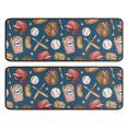 thumbnail image 1 of Kitchen Rugs Sets Of 2,Blue Baseball Stadium Pattern Anti Fatigue Kitchen Mat Rugs Non Slip Washable,Decorative Kitchen Floor Mats for Kitchen,Sink,Laundry,17"x47"+17"x47", 1 of 5