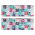 thumbnail image 1 of Kitchen Rugs Sets Of 2,Blue Boho Pioneer Flower Patchwork Pattern Anti Fatigue Kitchen Mat Rugs Non Slip Washable,Decorative Kitchen Floor Mats for Kitchen,Sink,Laundry,17"X47", 1 of 5