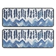 thumbnail image 1 of Kitchen Rugs Sets Of 2,Blue Chevron Geometric Boho Pattern Anti Fatigue Kitchen Mat Rugs Non Slip Washable,Decorative Kitchen Floor Mats for Kitchen,Sink,Laundry,17"x47"+17"x47", 1 of 5