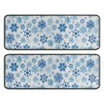 thumbnail image 1 of Kitchen Rugs Sets Of 2,Blue Christmas Snowflake Pattern Anti Fatigue Kitchen Mat Rugs Non Slip Washable,Decorative Kitchen Floor Mats for Kitchen,Sink,Laundry,17"x47"+17"x47", 1 of 5