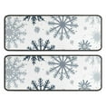 thumbnail image 1 of Kitchen Rugs Sets Of 2,Blue Christmas Snowflake Pattern Anti Fatigue Kitchen Mat Rugs Non Slip Washable,Decorative Kitchen Floor Mats for Kitchen,Sink,Laundry,17"x47"+17"x47", 1 of 5