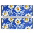 thumbnail image 1 of Kitchen Rugs Sets Of 2,Blue Daisy Flower Lightblue Petals Pattern Anti Fatigue Kitchen Mat Rugs Non Slip Washable,Decorative Kitchen Floor Mats for Kitchen,Sink,Laundry,17"x47"+17"x47", 1 of 5
