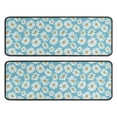 thumbnail image 1 of Kitchen Rugs Sets Of 2,Blue Daisy Flower Pattern Anti Fatigue Kitchen Mat Rugs Non Slip Washable,Decorative Kitchen Floor Mats for Kitchen,Sink,Laundry,17"x47"+17"x47", 1 of 5