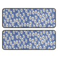 thumbnail image 1 of Kitchen Rugs Sets Of 2,Blue Daisy Flower Pattern Anti Fatigue Kitchen Mat Rugs Non Slip Washable,Decorative Kitchen Floor Mats for Kitchen,Sink,Laundry,17"x47"+17"x47", 1 of 5