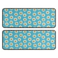 thumbnail image 1 of Kitchen Rugs Sets Of 2,Blue Daisy Flower Pattern Anti Fatigue Kitchen Mat Rugs Non Slip Washable,Decorative Kitchen Floor Mats for Kitchen,Sink,Laundry,17"x47"+17"x47", 1 of 5