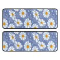 thumbnail image 1 of Kitchen Rugs Sets Of 2,Blue Daisy Flower Pattern Anti Fatigue Kitchen Mat Rugs Non Slip Washable,Decorative Kitchen Floor Mats for Kitchen,Sink,Laundry,17"x47"+17"x47", 1 of 5