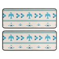 thumbnail image 1 of Kitchen Rugs Sets Of 2,Blue Ethnic Bird Pattern Anti Fatigue Kitchen Mat Rugs Non Slip Washable,Decorative Kitchen Floor Mats for Kitchen,Sink,Laundry,17"x47"+17"x47", 1 of 5