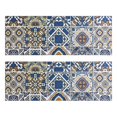 thumbnail image 1 of Kitchen Rugs Sets Of 2,Blue Ethnic Geometric Patchwork Pattern Anti Fatigue Kitchen Mat Rugs Non Slip Washable,Decorative Kitchen Floor Mats for Kitchen,Sink,Laundry,17"X47", 1 of 5
