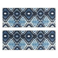 thumbnail image 1 of Kitchen Rugs Sets Of 2,Blue Ethnic Geometric Pattern Anti Fatigue Kitchen Mat Rugs Non Slip Washable,Decorative Kitchen Floor Mats for Kitchen,Sink,Laundry,17"X47", 1 of 5