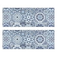 thumbnail image 1 of Kitchen Rugs Sets Of 2,Blue Ethnic Geometric Pattern Anti Fatigue Kitchen Mat Rugs Non Slip Washable,Decorative Kitchen Floor Mats for Kitchen,Sink,Laundry,17"X47", 1 of 5