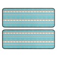 thumbnail image 1 of Kitchen Rugs Sets Of 2,Blue Ethnic Geometric Pattern Anti Fatigue Kitchen Mat Rugs Non Slip Washable,Decorative Kitchen Floor Mats for Kitchen,Sink,Laundry,17"x47"+17"x47", 1 of 5