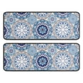 thumbnail image 1 of Kitchen Rugs Sets Of 2,Blue Ethnic Mandala Pattern Anti Fatigue Kitchen Mat Rugs Non Slip Washable,Decorative Kitchen Floor Mats for Kitchen,Sink,Laundry,17"x47"+17"x47", 1 of 5