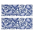 thumbnail image 1 of Kitchen Rugs Sets Of 2,Blue Floral and Leaf Pattern Anti Fatigue Kitchen Mat Rugs Non Slip Washable,Decorative Kitchen Floor Mats for Kitchen,Sink,Laundry,17"X47", 1 of 5
