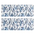 thumbnail image 1 of Kitchen Rugs Sets Of 2,Blue Floral Leaf Pattern Anti Fatigue Kitchen Mat Rugs Non Slip Washable,Decorative Kitchen Floor Mats for Kitchen,Sink,Laundry,17"X47", 1 of 5