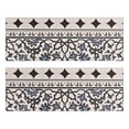 thumbnail image 1 of Kitchen Rugs Sets Of 2,Blue Geometric Flower Diamond Pattern Anti Fatigue Kitchen Mat Rugs Non Slip Washable,Decorative Kitchen Floor Mats for Kitchen,Sink,Laundry,17"X47", 1 of 5