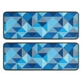 thumbnail image 1 of Kitchen Rugs Sets Of 2,Blue Geometric Pattern Anti Fatigue Kitchen Mat Rugs Non Slip Washable,Decorative Kitchen Floor Mats for Kitchen,Sink,Laundry,17"x47"+17"x47", 1 of 5