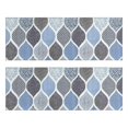 thumbnail image 1 of Kitchen Rugs Sets Of 2,Blue Geometric Quatrefoil Pattern Anti Fatigue Kitchen Mat Rugs Non Slip Washable,Decorative Kitchen Floor Mats for Kitchen,Sink,Laundry,17"X47", 1 of 5