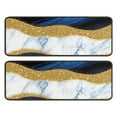 thumbnail image 1 of Kitchen Rugs Sets Of 2,Blue and Gold Marble Glitter Waves Pattern Anti Fatigue Kitchen Mat Rugs Non Slip Washable,Decorative Kitchen Floor Mats for Kitchen,Sink,Laundry,17"x47"+17"x47", 1 of 5