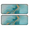 thumbnail image 1 of Kitchen Rugs Sets Of 2,Blue Gold Marble Pattern Anti Fatigue Kitchen Mat Rugs Non Slip Washable,Decorative Kitchen Floor Mats for Kitchen,Sink,Laundry,17"x47"+17"x47", 1 of 5