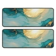 thumbnail image 1 of Kitchen Rugs Sets Of 2,Blue Gold Marble Pattern Anti Fatigue Kitchen Mat Rugs Non Slip Washable,Decorative Kitchen Floor Mats for Kitchen,Sink,Laundry,17"x47"+17"x47", 1 of 5