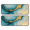thumbnail image 1 of Kitchen Rugs Sets Of 2,Blue Gold Marble Pattern Anti Fatigue Kitchen Mat Rugs Non Slip Washable,Decorative Kitchen Floor Mats for Kitchen,Sink,Laundry,17"x47"+17"x47", 1 of 5