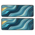 thumbnail image 1 of Kitchen Rugs Sets Of 2,Blue Gold Marble Pattern Anti Fatigue Kitchen Mat Rugs Non Slip Washable,Decorative Kitchen Floor Mats for Kitchen,Sink,Laundry,17"x47"+17"x47", 1 of 5