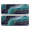thumbnail image 1 of Kitchen Rugs Sets Of 2,Blue Green Gold Marble Pattern Anti Fatigue Kitchen Mat Rugs Non Slip Washable,Decorative Kitchen Floor Mats for Kitchen,Sink,Laundry,17"x47"+17"x47", 1 of 5